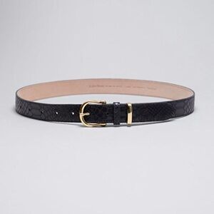 & Other Stories Croc Embossed Leather Belt XS/S